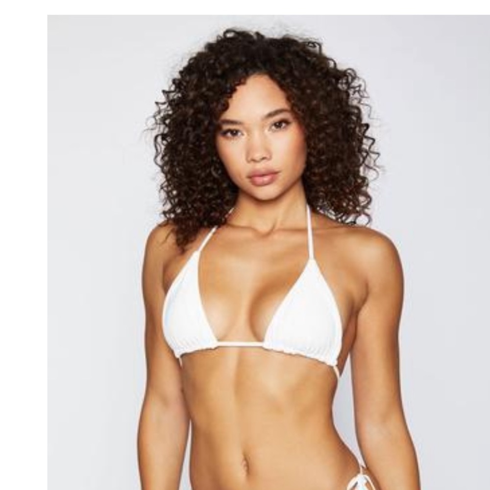 Frankies bikini white triangle top